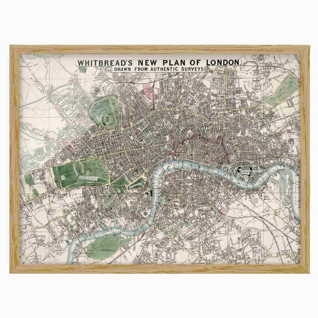 Framed poster - Vintage Map London