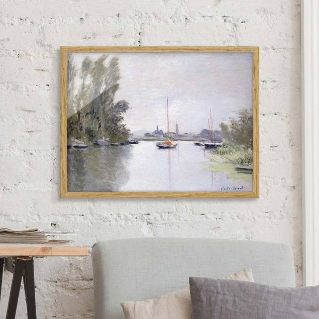 Framed poster - Claude Monet - Argenteuil Seen From The Small Arm Of The Seine