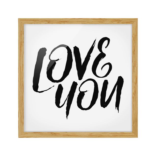 Framed poster - Love You