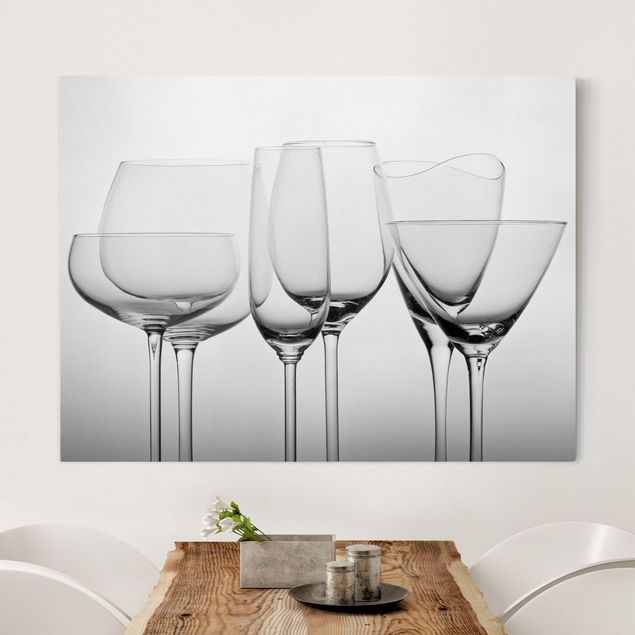 Print on canvas - Fine Glassware Black And White