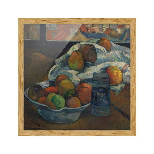 Framed poster - Paul Gauguin - Fruit Bowl and Pitcher in front of a Window