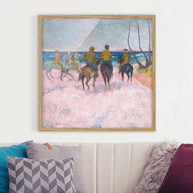 Framed poster - Paul Gauguin - Riders On The Beach