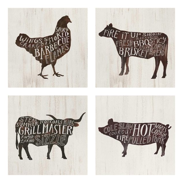 Print on canvas - Farm BBQ Set I