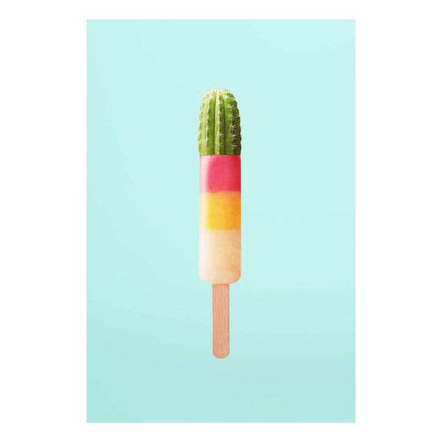 Glass print - Popsicle With Cactus