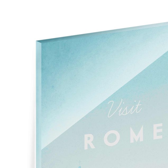 Glass print - Travel Poster - Rome