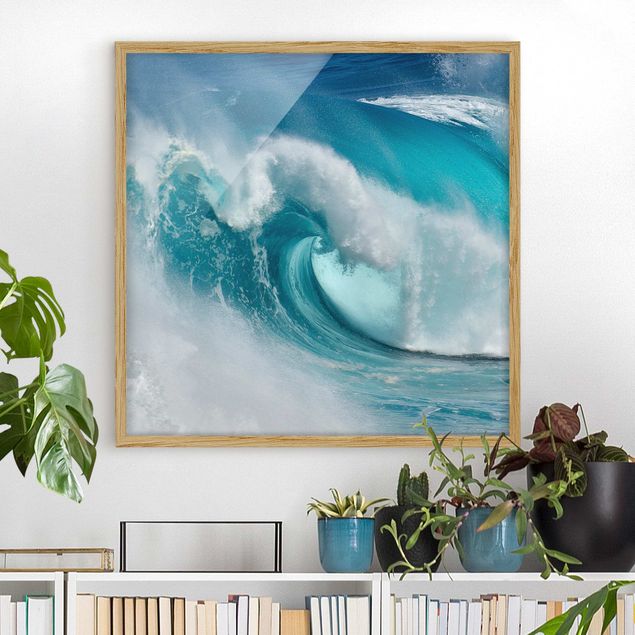 Framed poster - Raging Waves