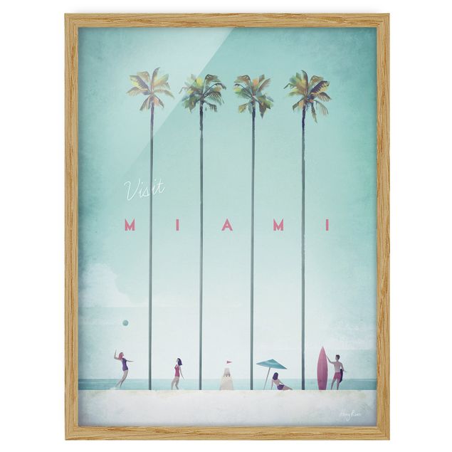 Framed poster - Travel Poster - Miami