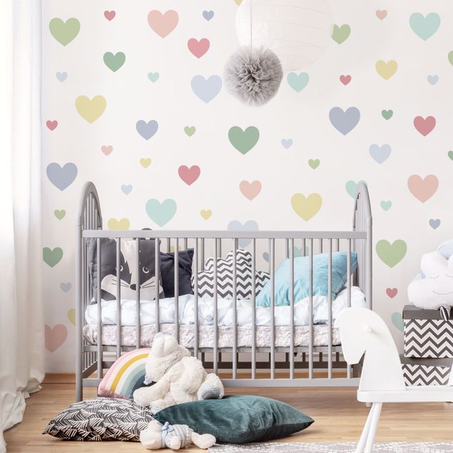 Wall stickers 85 Hearts Pastel Set