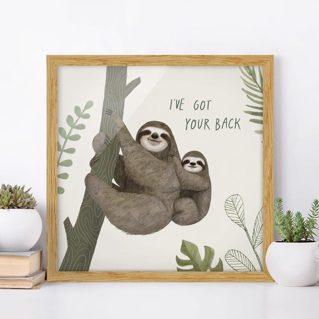 Framed poster - Sloth Sayings - Back