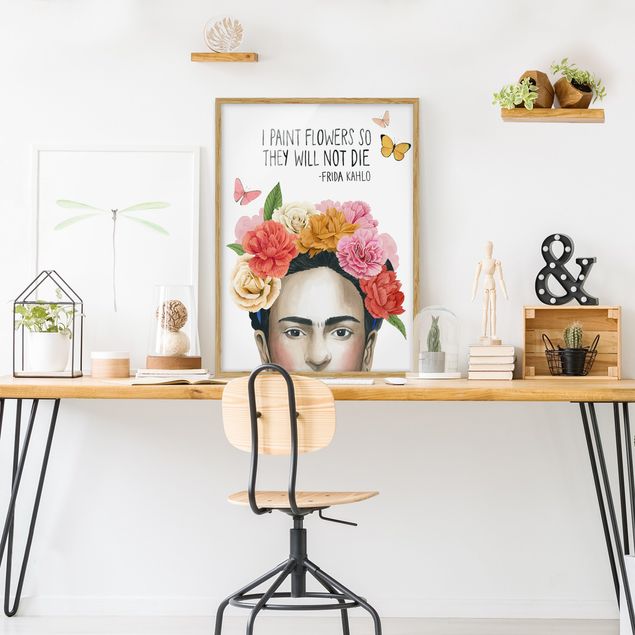 Framed poster - Frida's Thoughts - Flowers