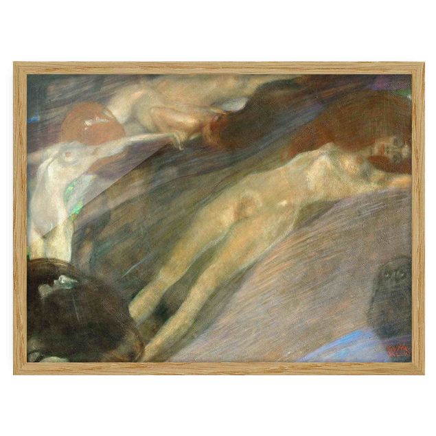 Framed poster - Gustav Klimt - Moving Water