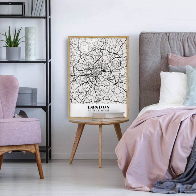 Framed poster - London City Map - Classic