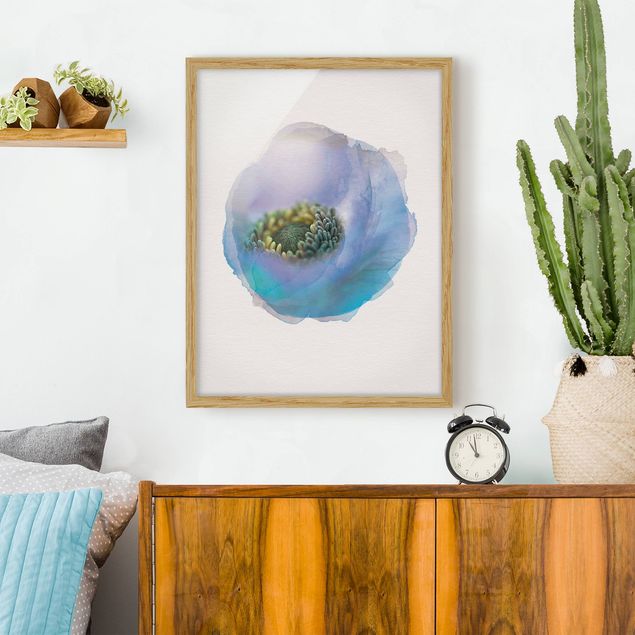 Framed poster - WaterColours - Anemone On The River