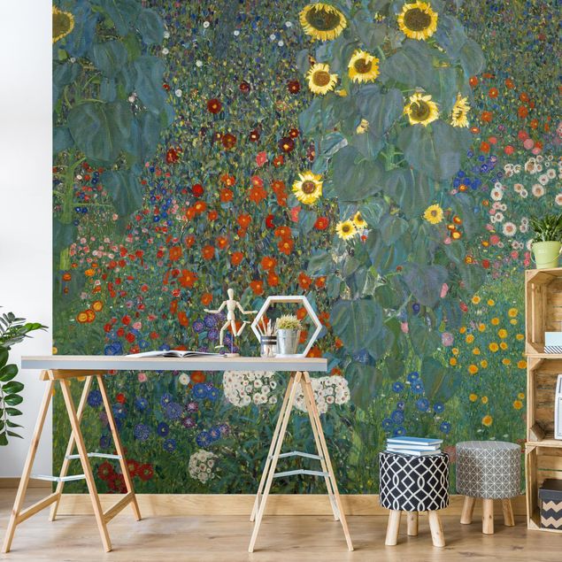 Wallpaper - Gustav Klimt - Garden Sunflowers