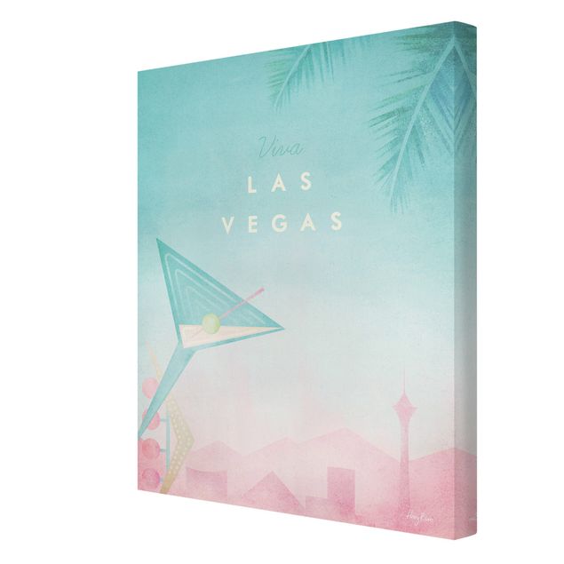 Print on canvas - Travel Poster - Viva Las Vegas