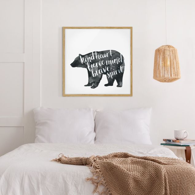 Framed poster - Animals With Wisdom - Bear