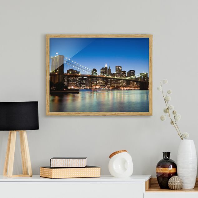Framed poster - Brooklyn Bridge In New York