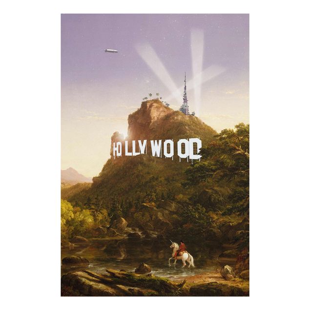 Glass print - Painting Hollywood