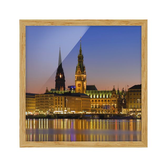 Framed poster - Hamburg Panorama