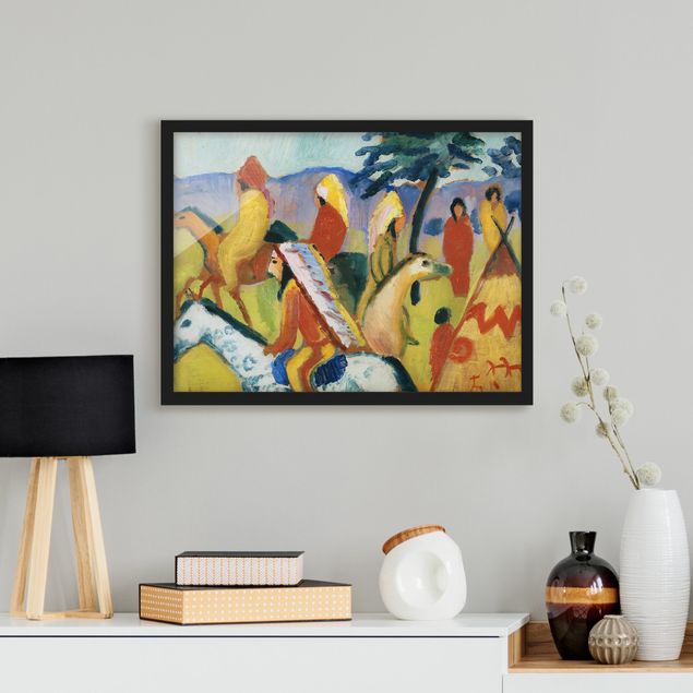 Framed poster - August Macke - Riding Indians