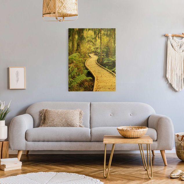 Canvas print gold - Path In The Jungle