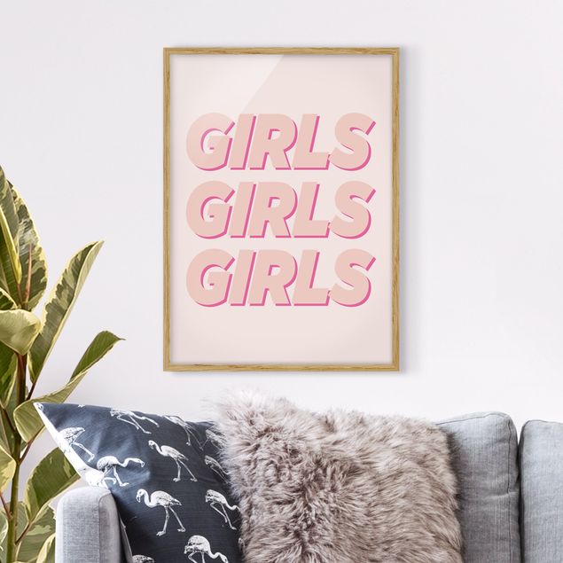 Framed poster - Girls Girls Girls
