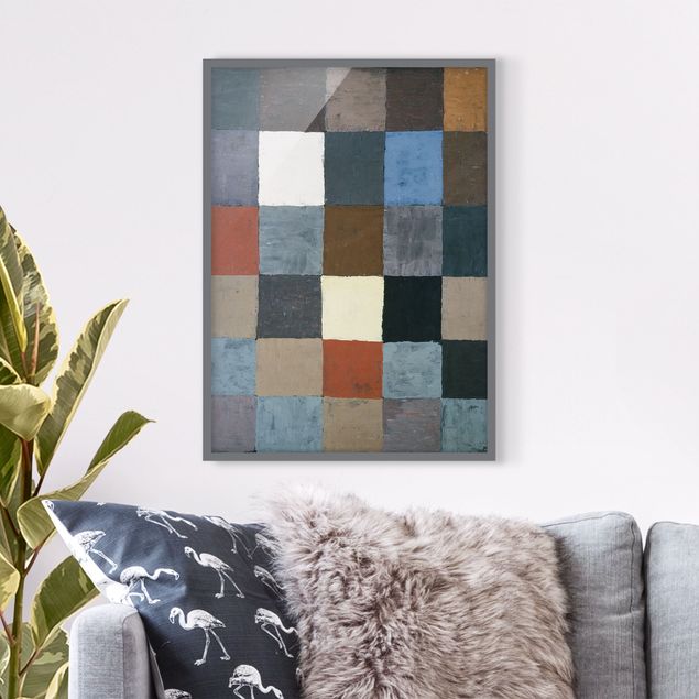 Framed poster - Paul Klee - Color Chart (on Gray)