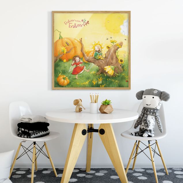Framed poster - Little Strawberry Strawberry Fairy - A Sunny Day