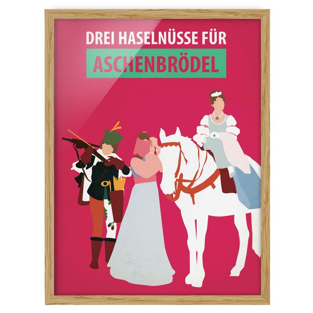 Framed poster - Film Poster Three Wishes For Aschebrödel