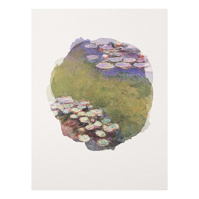 Glass print - WaterColours - Claude Monet - Water Lilies