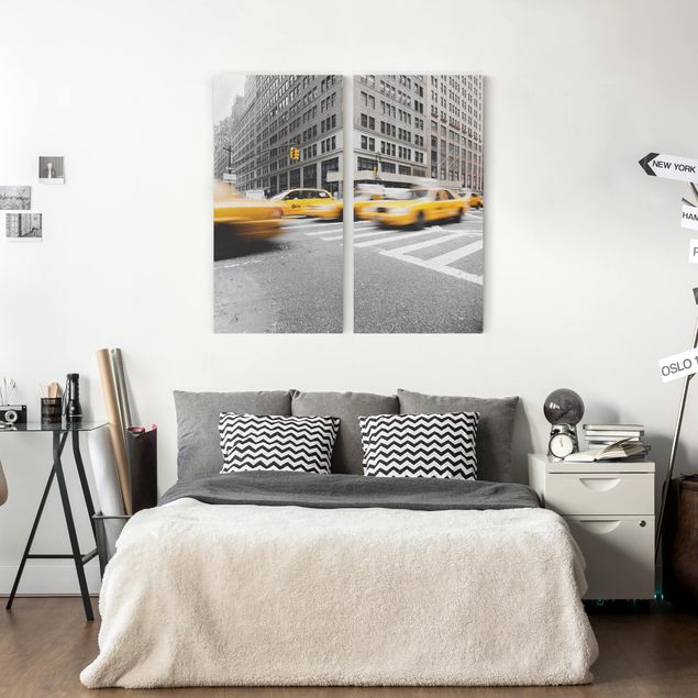 Print on canvas 2 parts - Bustling New York
