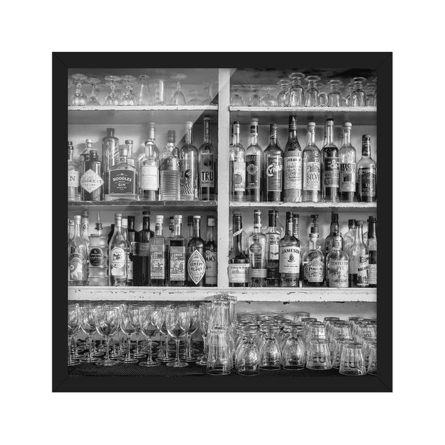 Framed poster - Bar Black & White