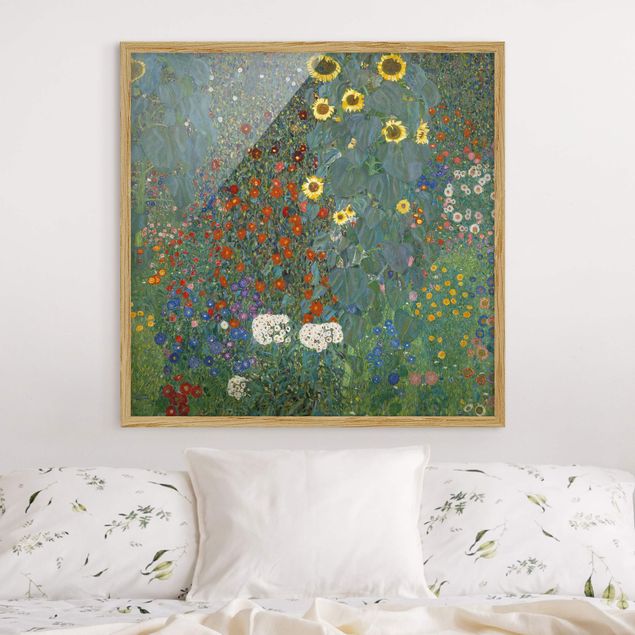 Framed poster - Gustav Klimt - Garden Sunflowers