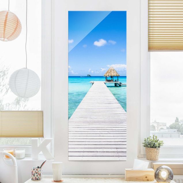 Glas Magnettafel Tropical Vacation