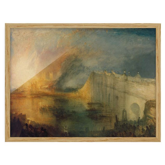 Framed poster - William Turner - The Burning Of The Houses Of Lords And Commons