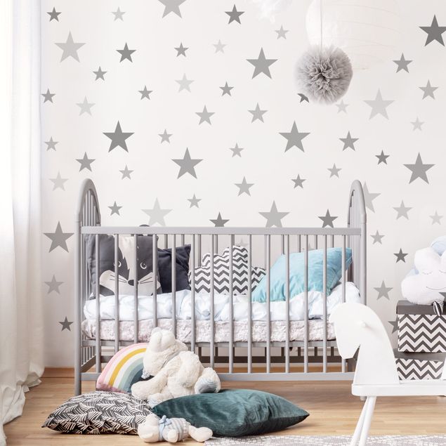 Wall sticker - 92 stars gray set