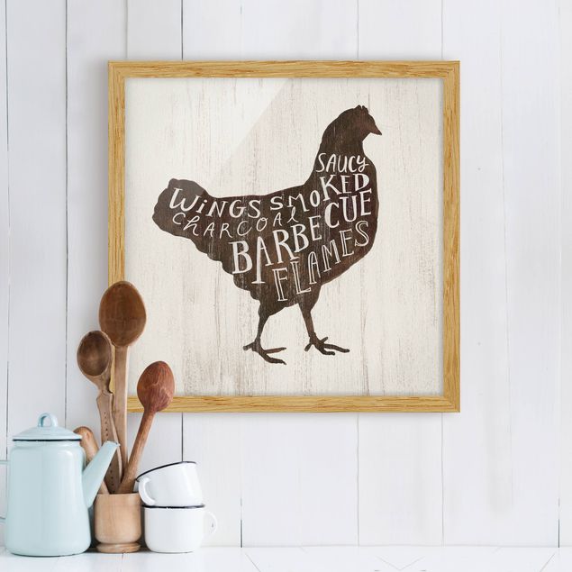 Framed poster - Farm BBQ - Chicken