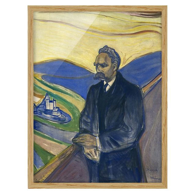 Framed poster - Edvard Munch - Portrait of Friedrich Nietzsche