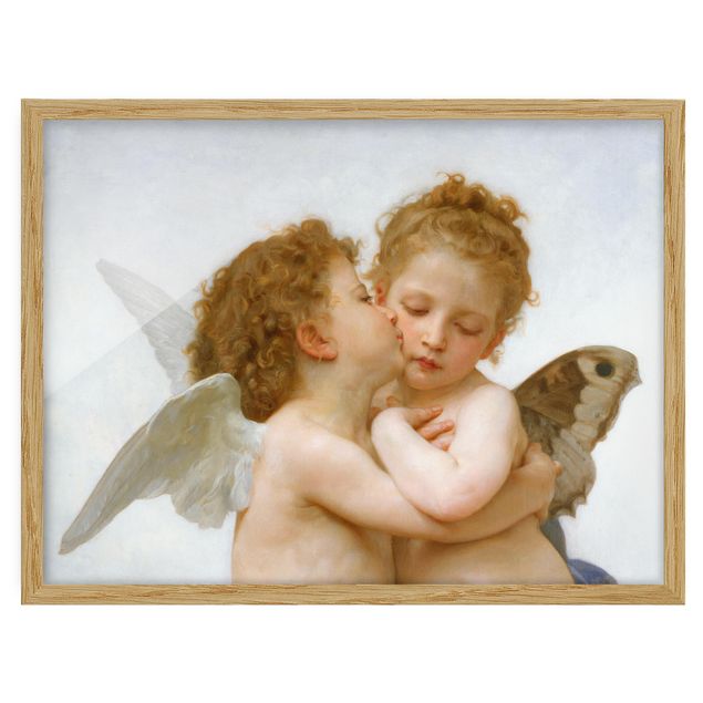 Framed poster - William Adolphe Bouguereau - The First Kiss