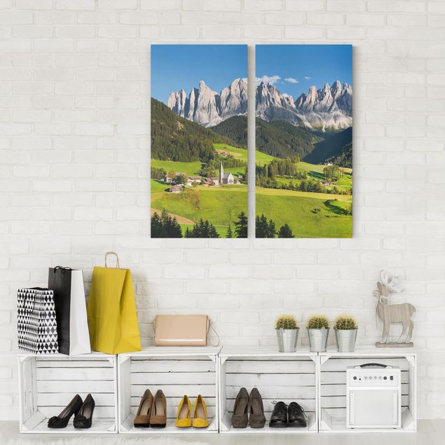 Print on canvas 2 parts - Odle In South Tyrol