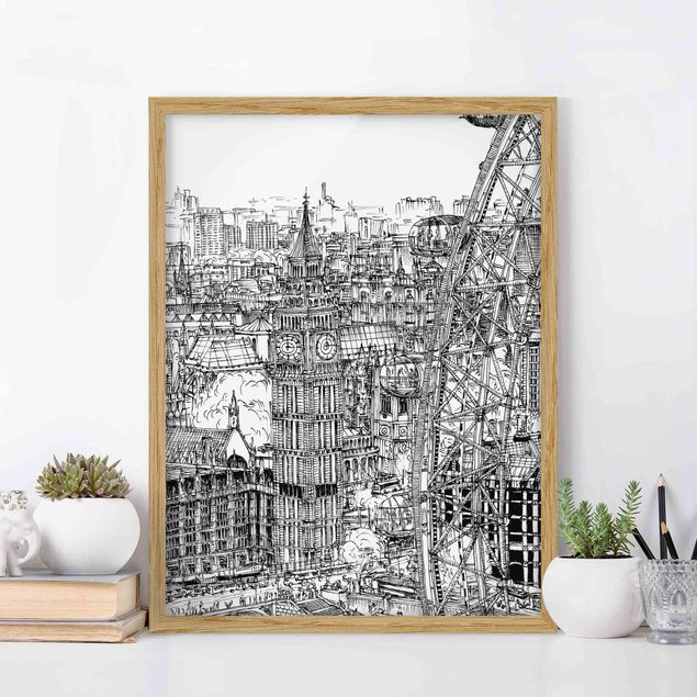 Framed poster - City Study - London Eye
