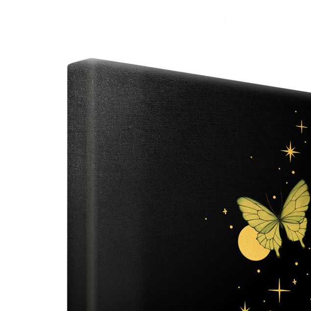 Canvas print gold - Magical Hand - Butterflies And Planets