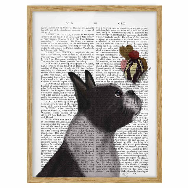 Framed poster - Animal Reading - Terrier With Ice
