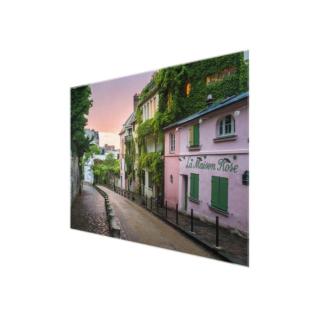 Glass print - Rose Coloured Twilight In Paris