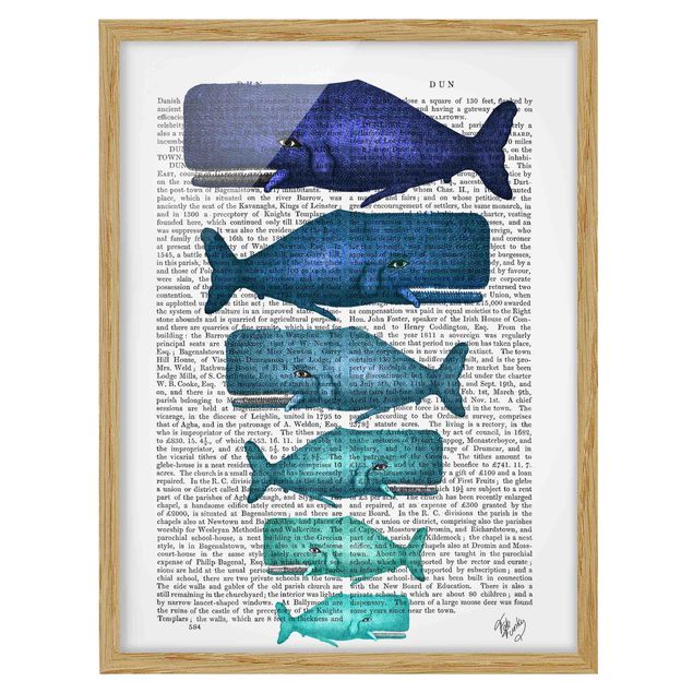 Framed poster - Animal Reading - Whale Family