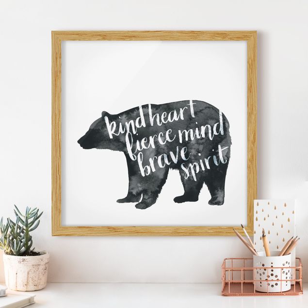 Framed poster - Animals With Wisdom - Bear