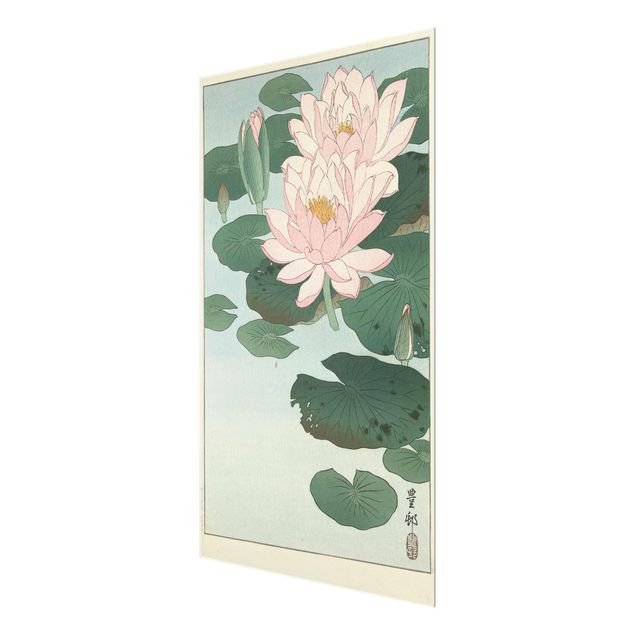 Glass print - Ohara Shôson - Water Lilies