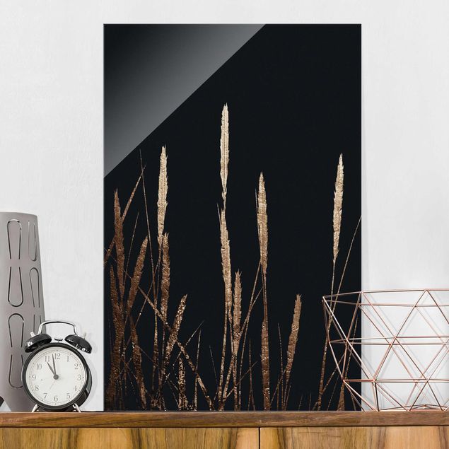Glas Magnetboard Graphical Plant World - Golden Reed