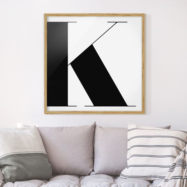 Framed poster - Antiqua Letter K