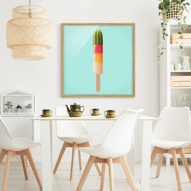 Framed poster - Popsicle With Cactus